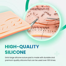 Suture Practice Kit for Medical Students – Complete Training Set with Silicone Pad, Suture Threads, Tools, Knot Board & Video Course