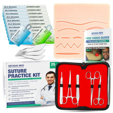 Suture Practice Kit for Medical Students – Complete Training Set with Silicone Pad, Suture Threads, Tools, Knot Board & Video Course