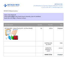 CUSTOM ORDER:  Jean Purtell - Ae Lab Services - 130 kits